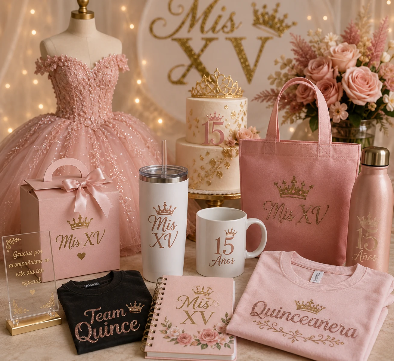 Custom quinceañera products