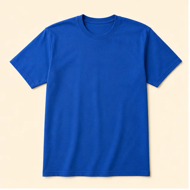 Playera de cuello redondo de algodón, imagen ilustrativa