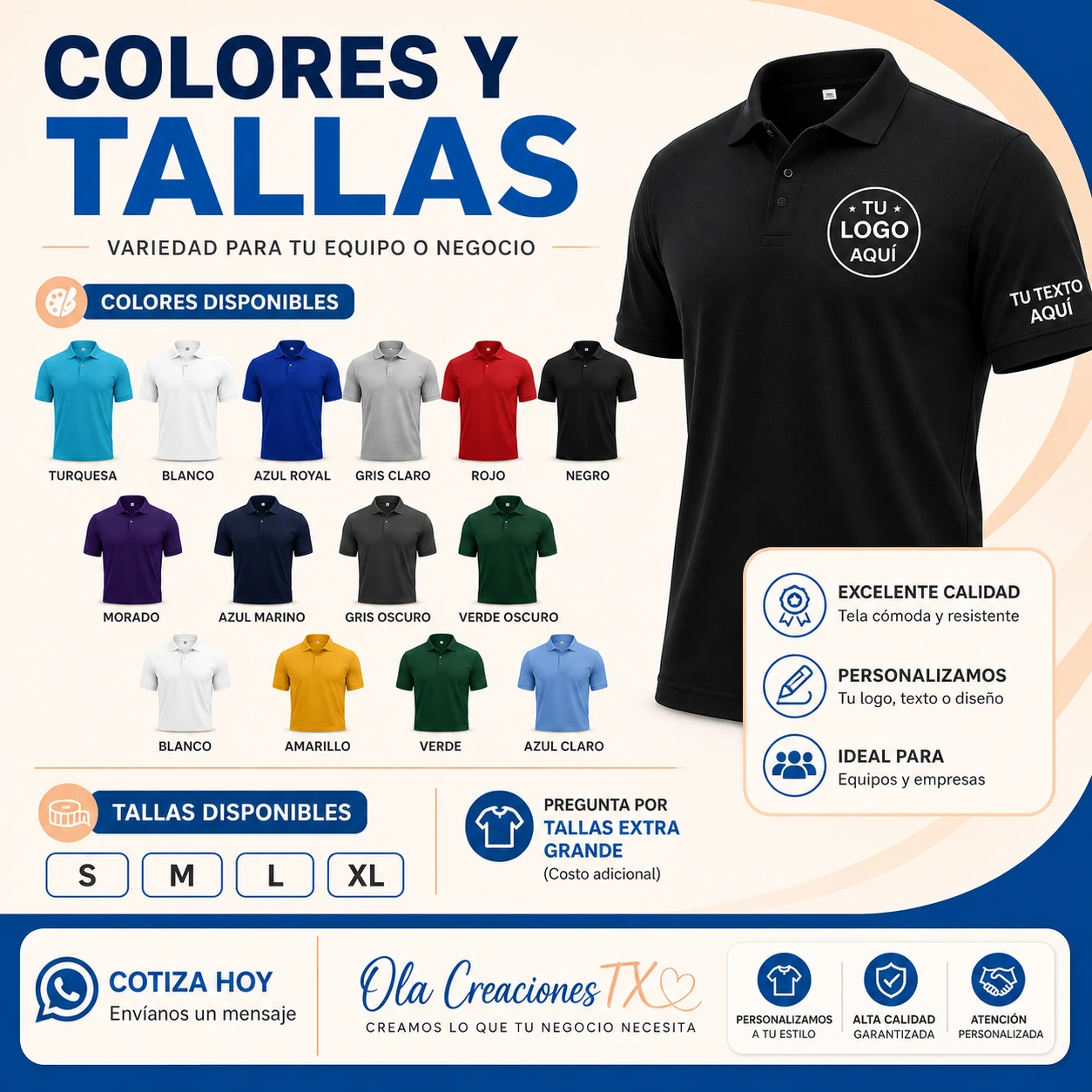 Custom cotton polos